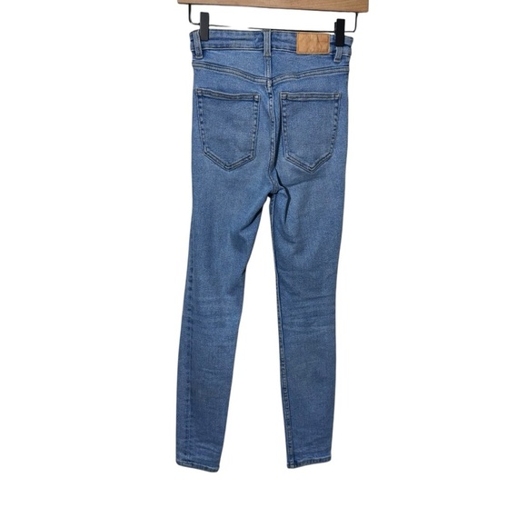 Zara High Rise Skinny Denim Blue Jeans Size 2 - Picture 2 of 8